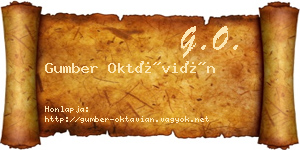 Gumber Oktávián névjegykártya
